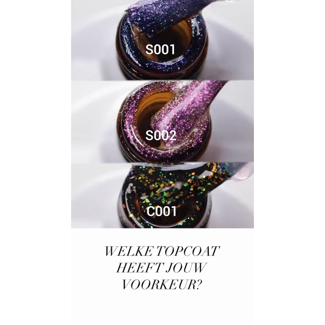 Shimmer Top Coat No Wipe | S001| 8 gr. | Blue