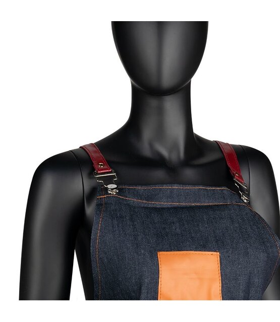 DENIM WAX SCHORT MET KUNSTLEERBESCHERMENDE KLEDING