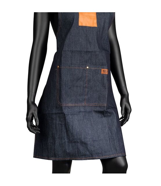 DENIM WAX SCHORT MET KUNSTLEERBESCHERMENDE KLEDING