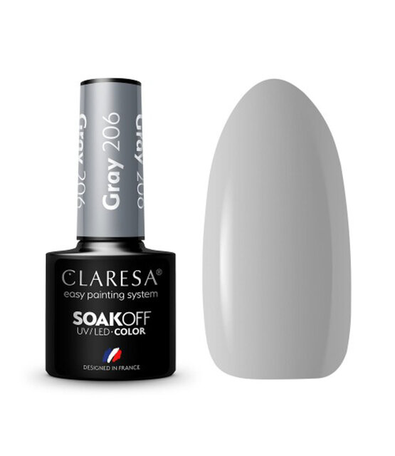 CLARESA  Gel Polish GREY 206 -5g