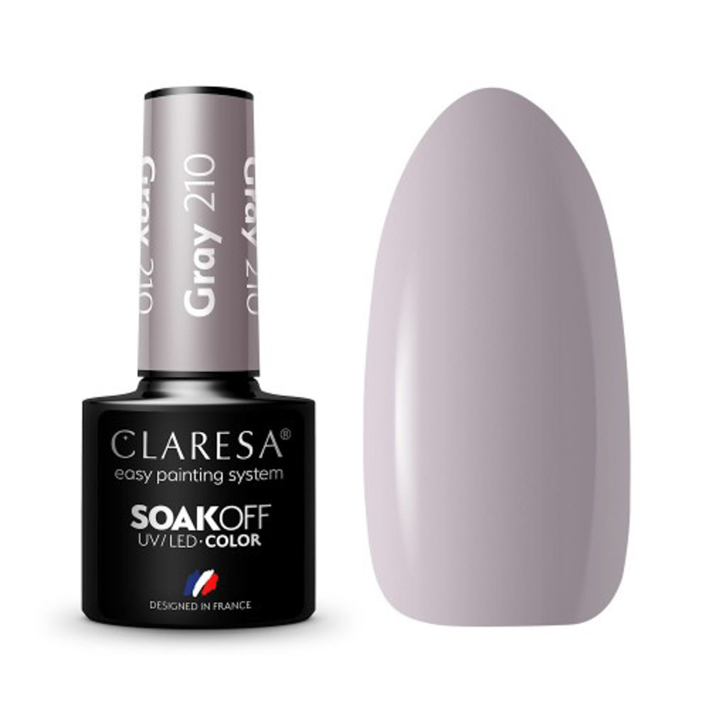 CLARESA CLARESA Gel Polish GREY 210 -5g CLARESA CLARESA Gel Polish GREY 210 -5g