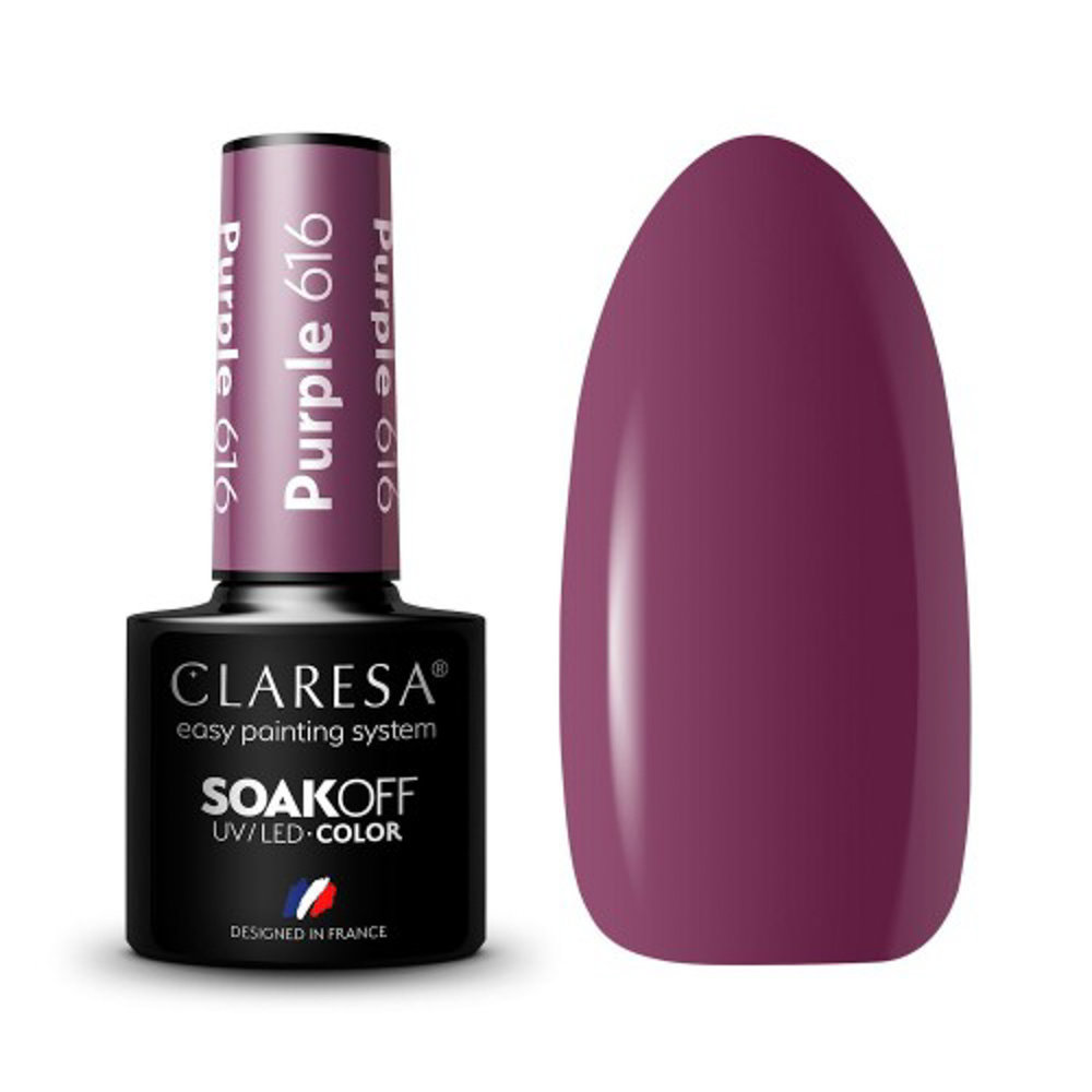 CLARESA CLARESA Gel Polish PURPLE 616 -5g CLARESA CLARESA Gel Polish PURPLE 616 -5g