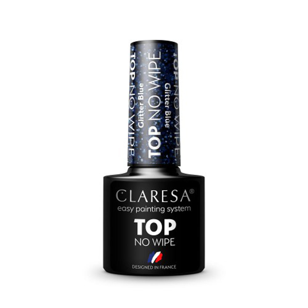 CLARESA CLARESA Top Coat No Wipe 5g Glitter Blue