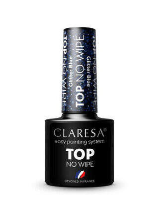 Top Coat No Wipe 5G Glitter Blue