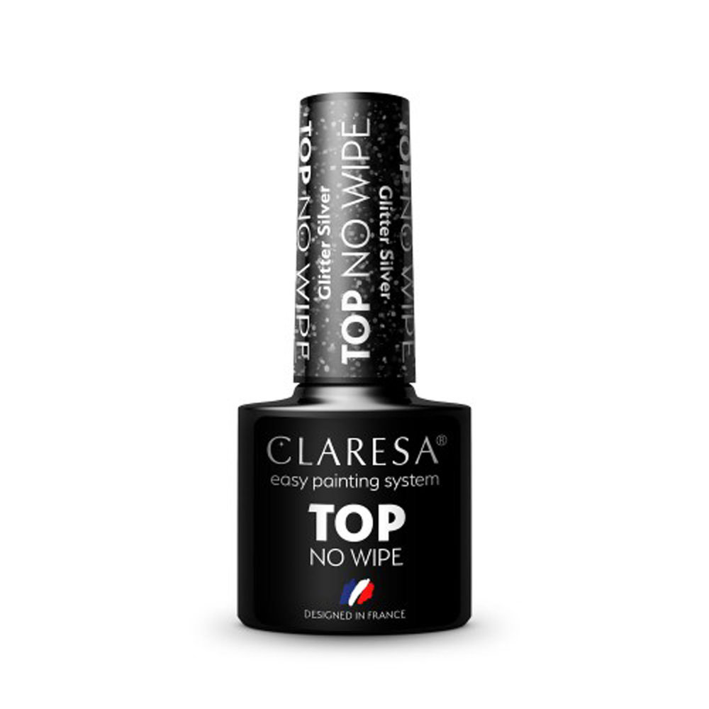 CLARESA CLARESA Top Coat No Wipe 5g Glitter Silver