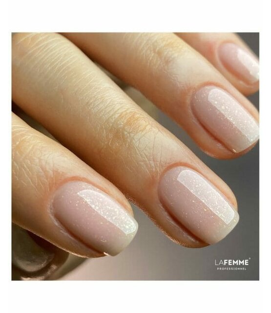 Rubber Base R004- Glitter Peach