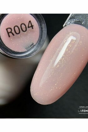 Rubber Base R004- Glitter Peach