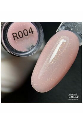 RUBBER BASE R004- GLITTER PEACH