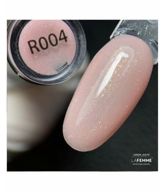 Rubber Base R004- Glitter Peach