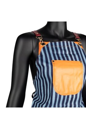 DENIM WAX SCHORTBESCHERMENDE KLEDINGDENIM BESCHERMSCHORT STRIPED