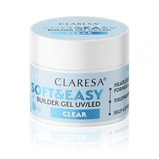 Claresa Soft & Easy Buildergel  UV/LED | CLEAR | Nailstyling | 12g