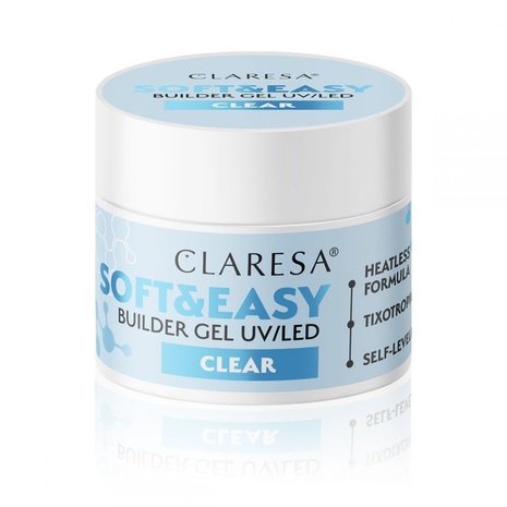 CLARESA Claresa Soft & Easy Buildergel  UV/LED | CLEAR | Nailstyling | 12g
