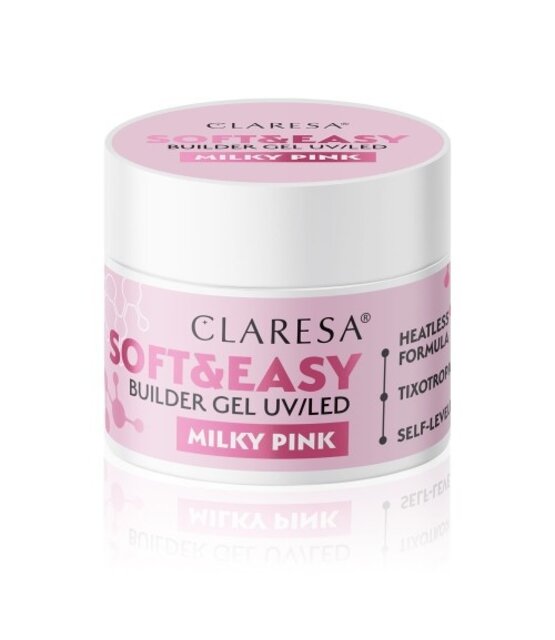 Soft & Easy Buildergel  Uv/Led, Milky Pink  Nailstyling