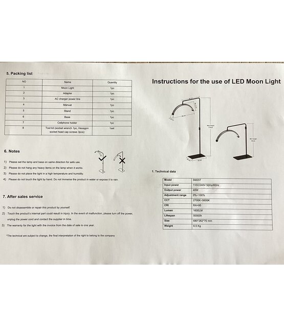 Beautysalon Booglamp | LED | 360 graden ROTATIE | behandellamp