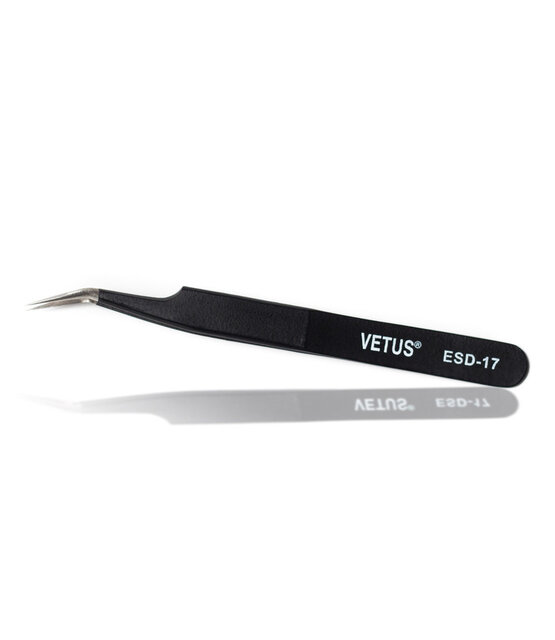WIMPER PINCET VETUS TWEEZER BLACK- ESD 17