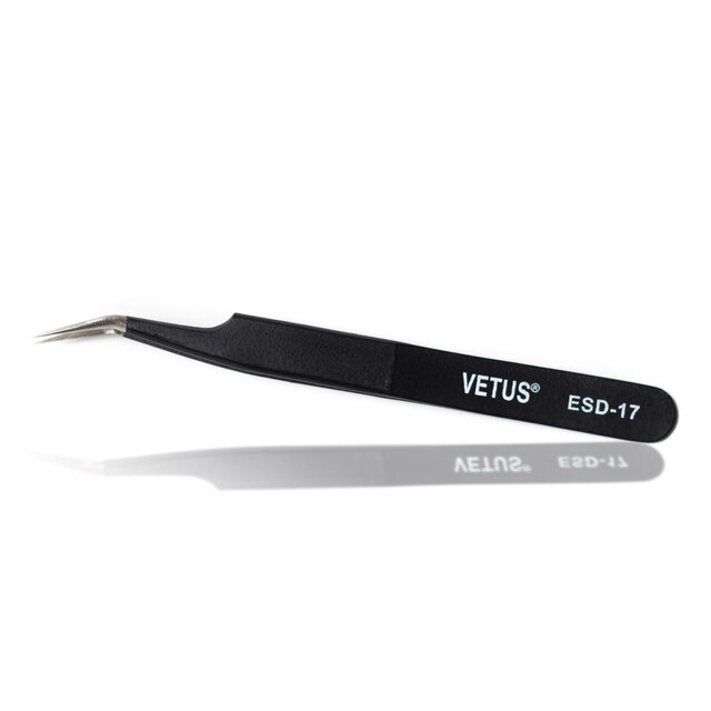 Wimper pincet Vetus TWEEZER BLACK- ESD 17