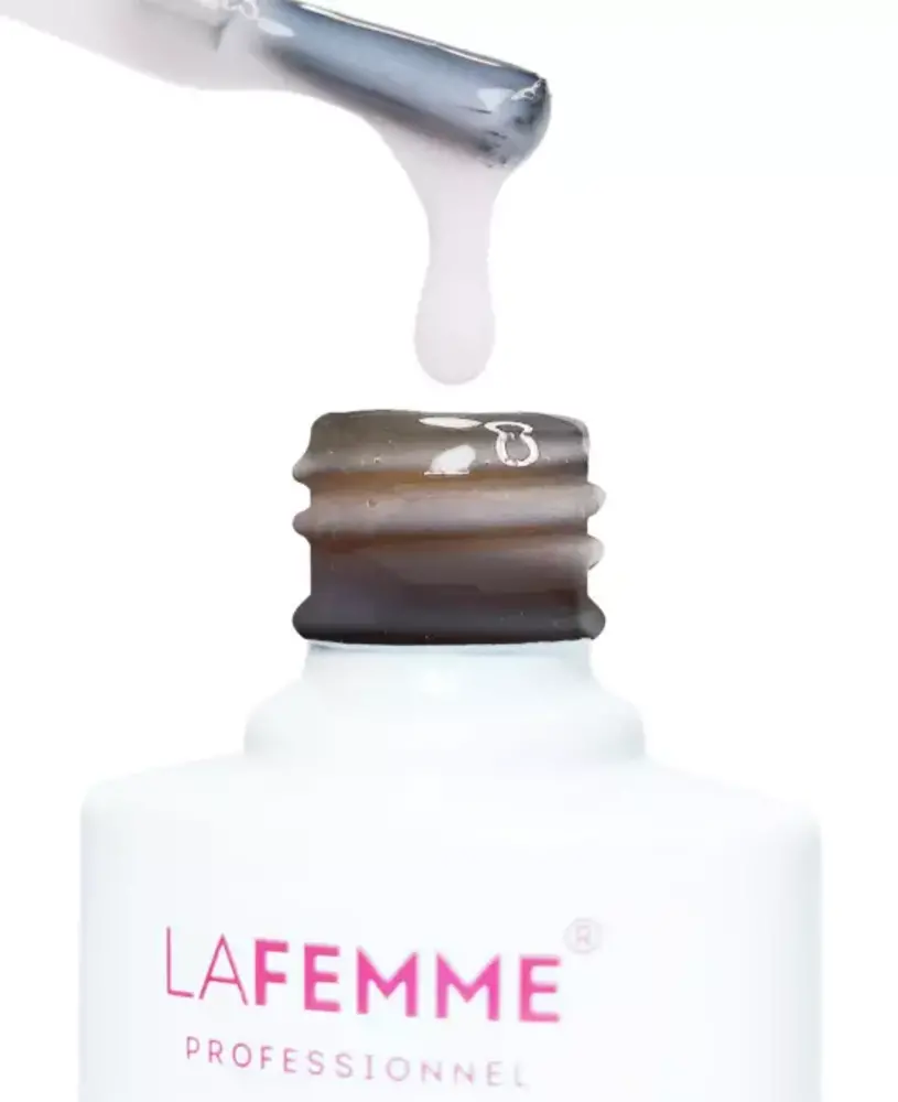 La Femme MILKY WHITE TOP COAT NO WIPE UV&LED 8GR  M001 La Femme MILKY WHITE TOP COAT NO WIPE UV&LED 8GR  M001