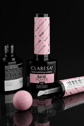 Power Base  #5 05  Subtiele Roze Tint Met Roze Glinsteringen