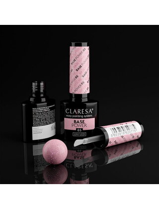 POWER BASE  #5 05  subtiele roze tint met roze glinsteringen