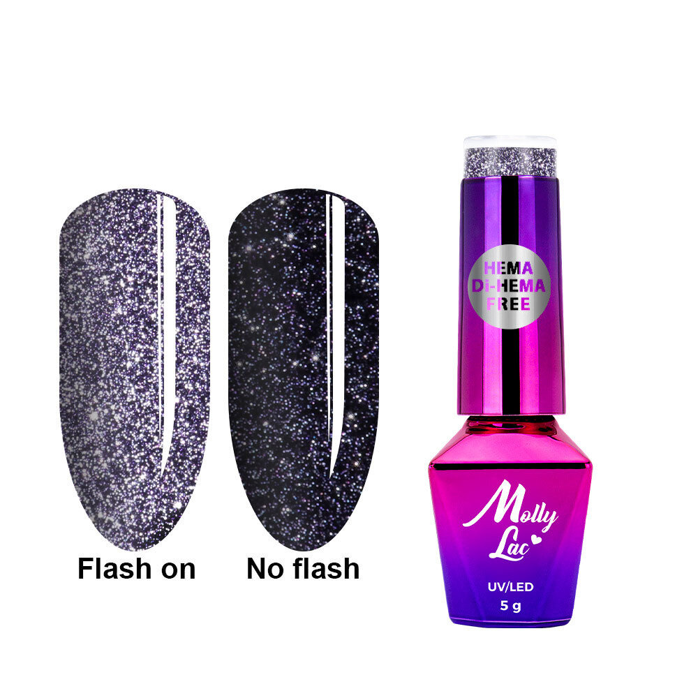 Molly MollyLac Flashing Lights Instant Crush Hema/di-Hema vrije hybride nagellak 5g nr. 568