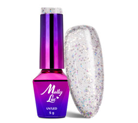 Molly MollyLac Crushed Diamonds Glammy Chic hybride lak 5g nr. 537 Molly MollyLac Crushed Diamonds Glammy Chic hybride lak 5g nr. 537