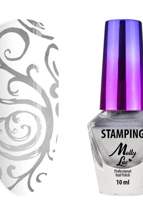 MollyLac zilverstempel en stempellak 10ml nr. 3