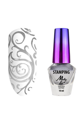 MollyLac zilverstempel en stempellak 10ml nr. 3
