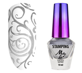 Molly MollyLac zilverstempel en stempellak 10ml nr. 3 Molly MollyLac zilverstempel en stempellak 10ml nr. 3