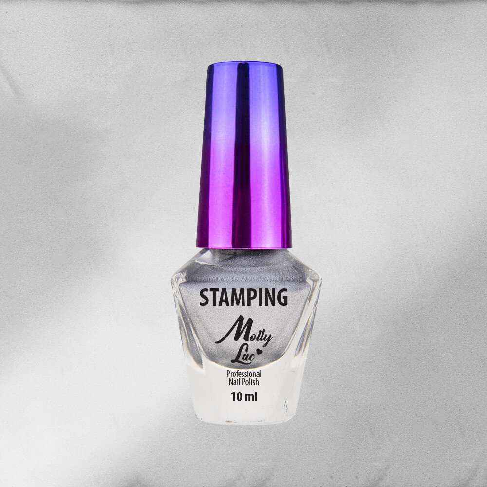 Molly MollyLac zilverstempel en stempellak 10ml nr. 3 Molly MollyLac zilverstempel en stempellak 10ml nr. 3