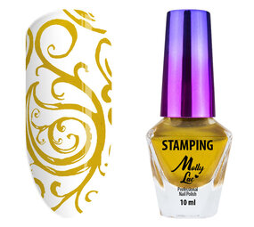 Molly MollyLac goudstempel en stempellak 10ml nr. 4 Molly MollyLac goudstempel en stempellak 10ml nr. 4