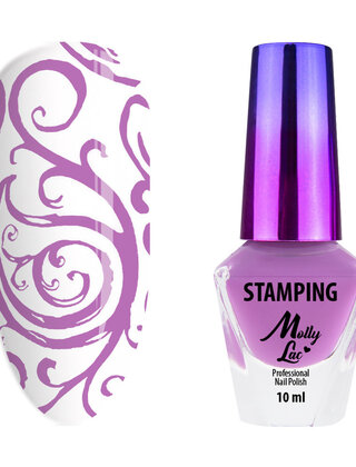 MollyLac stempel- en stempellak roze 10ml nr. 6