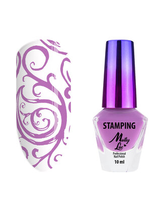 MollyLac stempel- en stempellak roze 10ml nr. 6