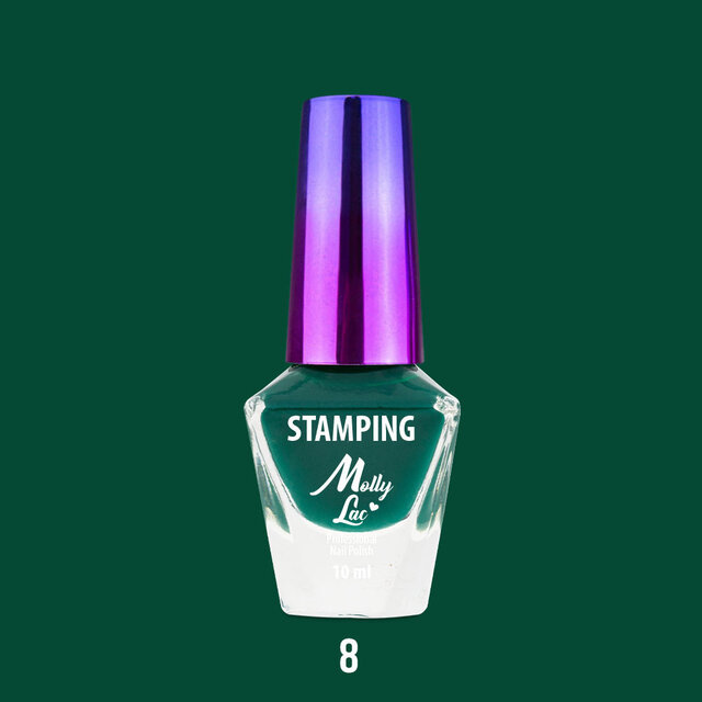 MollyLac stempel- en stempellak groen 10ml nr. 8