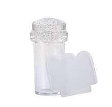 Siliconen stempel  diameter 2,3 cm, transparant helder