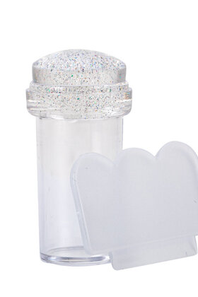 Siliconen stempel  diameter 2,3 cm, transparant helder