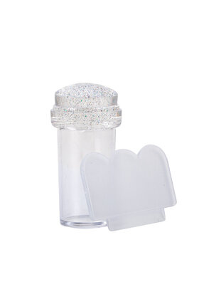 Siliconen stempel  diameter 2,3 cm, transparant helder