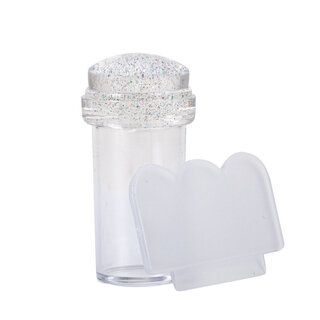 Siliconen stempel  diameter 2,3 cm, transparant helder