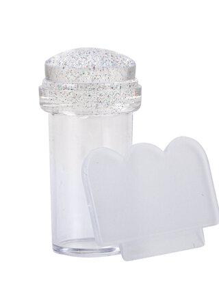 Siliconen stempel  diameter 2,3 cm, transparant helder