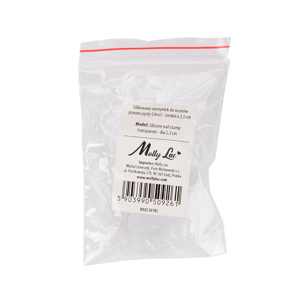 Molly Siliconen stempel  diameter 2,3 cm, transparant helder