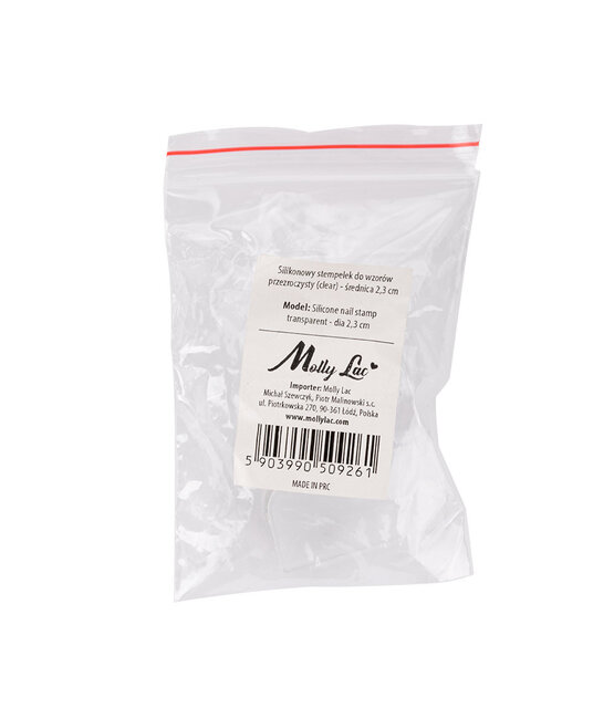 Siliconen stempel  diameter 2,3 cm, transparant helder