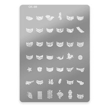 Stempelplaat MARMERPLATEAU MET MOTIEVEN CK-08| Nailart