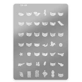 Stempelplaat MARMERPLATEAU MET MOTIEVEN CK-08| Nailart