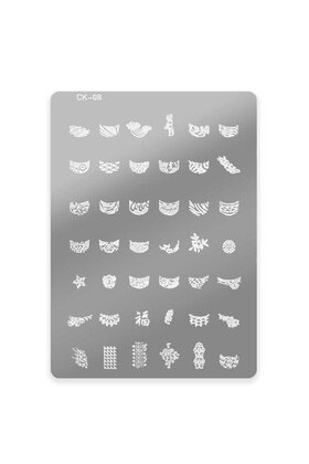 Stempelplaat MARMERPLATEAU MET MOTIEVEN CK-08| Nailart