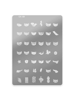 Stempelplaat MARMERPLATEAU MET MOTIEVEN CK-08| Nailart