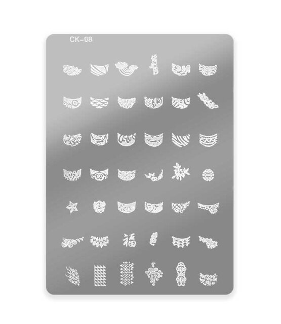 Stempelplaat MARMERPLATEAU MET MOTIEVEN CK-08| Nailart