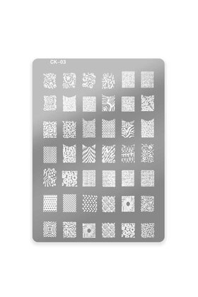 Stempelplaat met Patronen CK-3| Nailart | Maat L