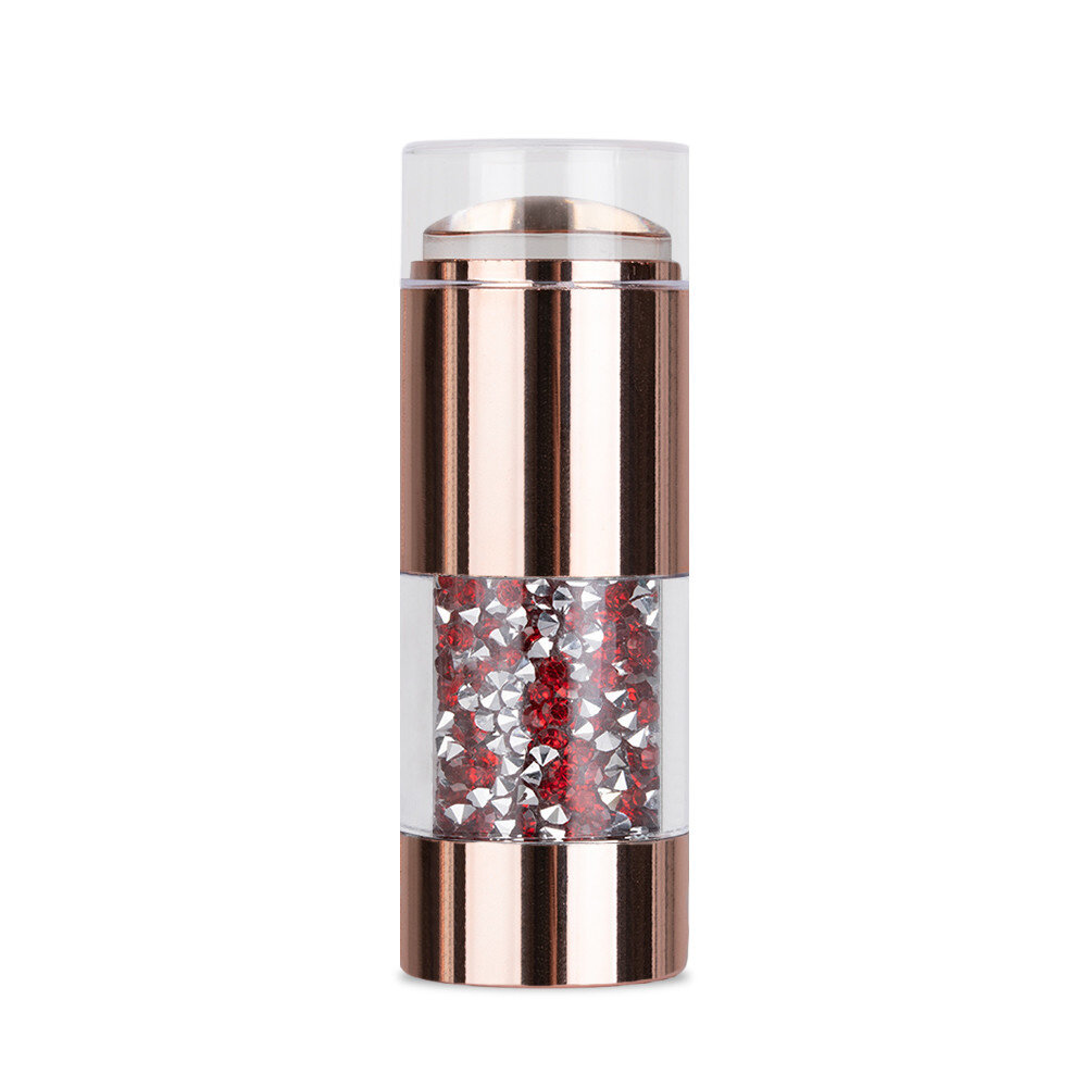 Beauty Box Cosmetics Dubbele siliconen nagelstempel met kristallen