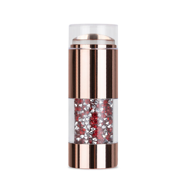 Dubbele siliconen nagelstempel met kristallen