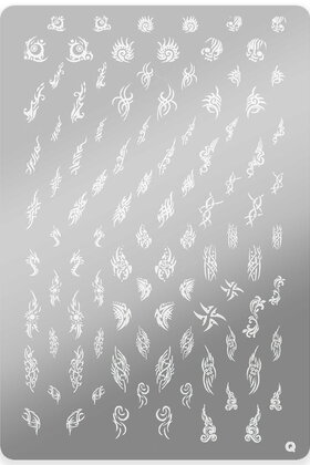 STEMPELPLAAT MET PATRONEN Q