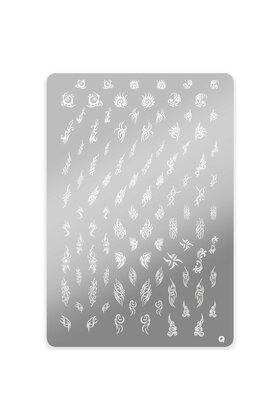 Stempelplaat met Patronen Q| Nailart | Maat L